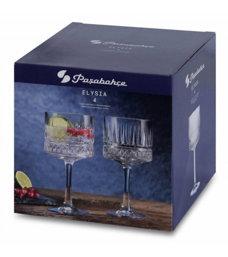 PAŞABAHÇE ELYSİA AYAKLI ÇOK AMAÇLI SUNUMLUK/KOKTEYL 4’LÜ BARDAK 500CC