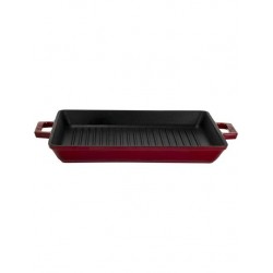 LAVA DÖKÜM METAL KULPLU TAVA 26X32 BORDO