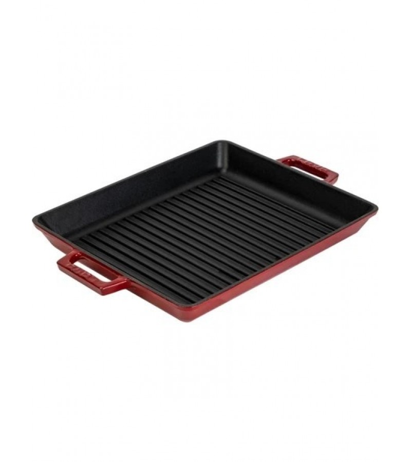 LAVA DÖKÜM METAL KULPLU TAVA 26X32 BORDO