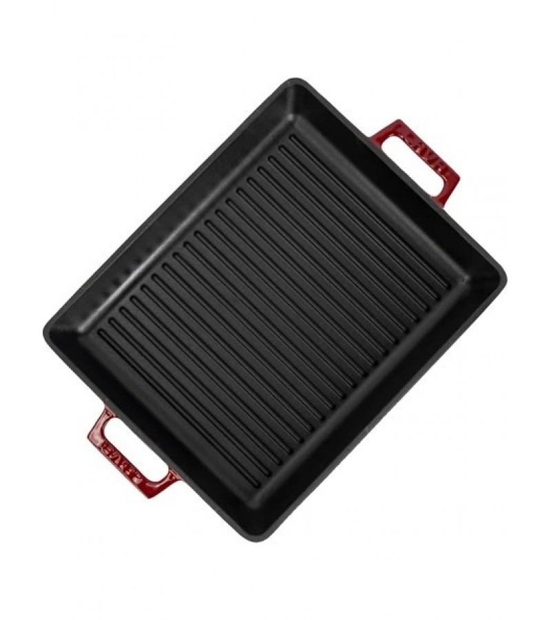 LAVA DÖKÜM METAL KULPLU TAVA 26X32 BORDO